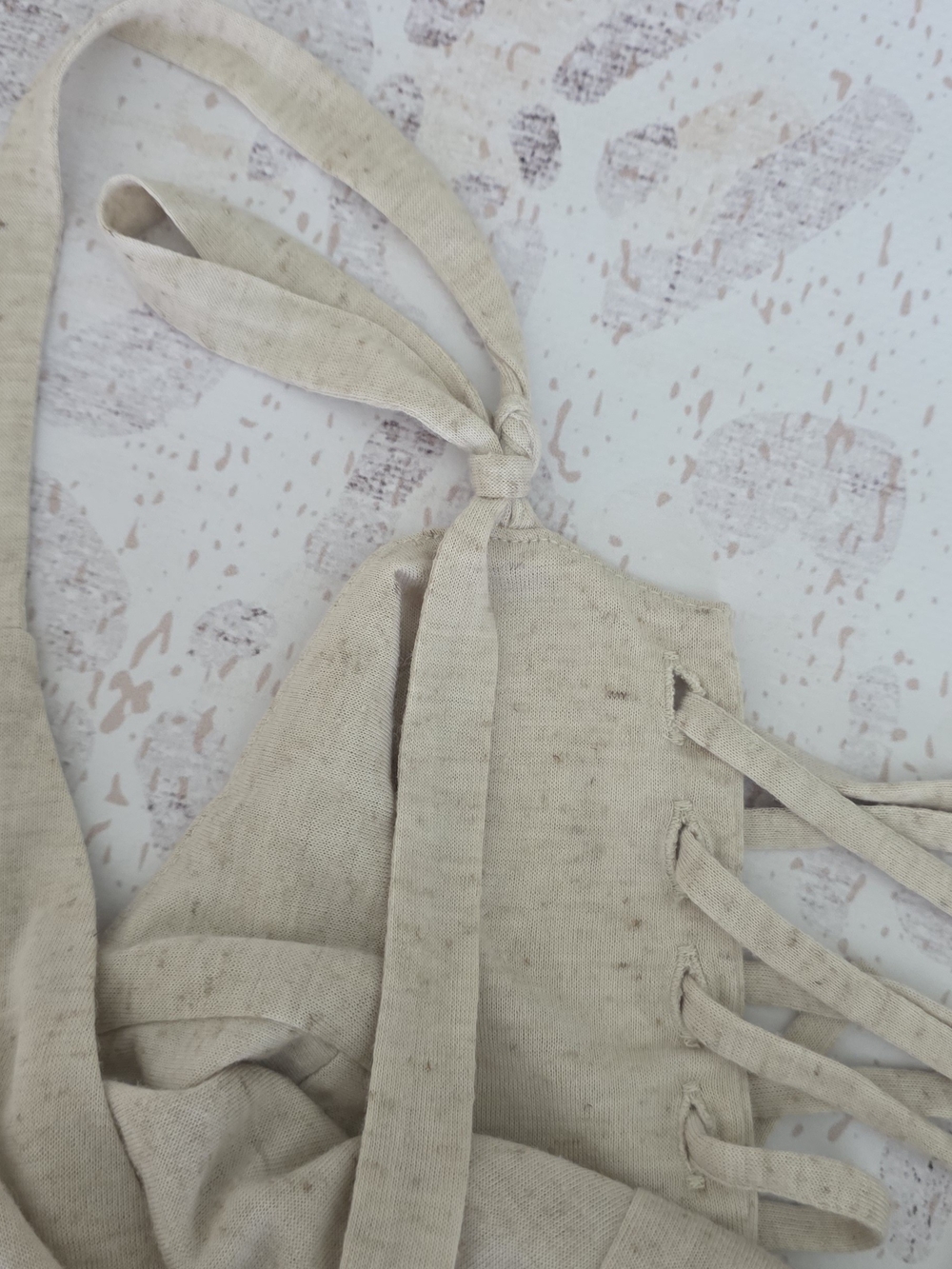 Free People Cream Tiered V-Neck Mini Dress - Picture 10 of 13